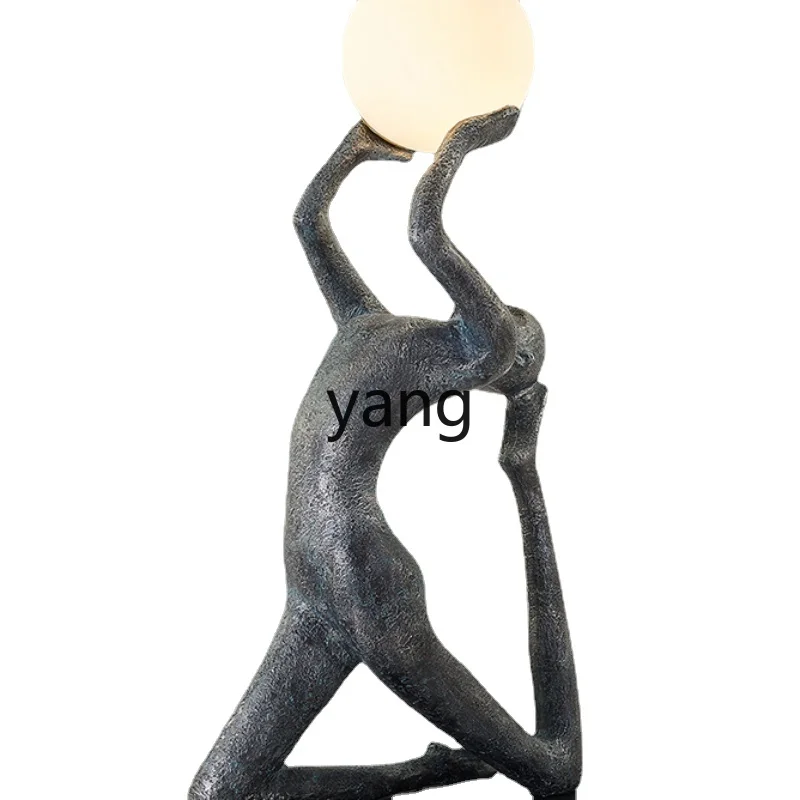 

Yjq Hotel Creative Human-Shaped Art Sculpture Floor Lamp Home Designer Club FRP Human Body Decoration
