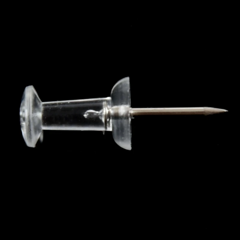 100개 푸시핀 압정 투명색 3/8인치 드로잉 푸시핀 특가 판매 재고 있음