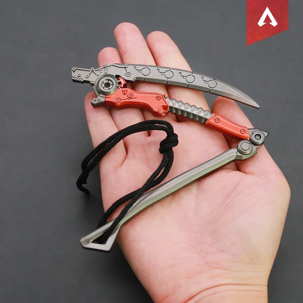Apex Legends Revenant Heirloom 22cm Dead Man's Curve Game Sickle Swords Japanese  Katana Keychain Metal Weapon Gift Kids Toy 5
