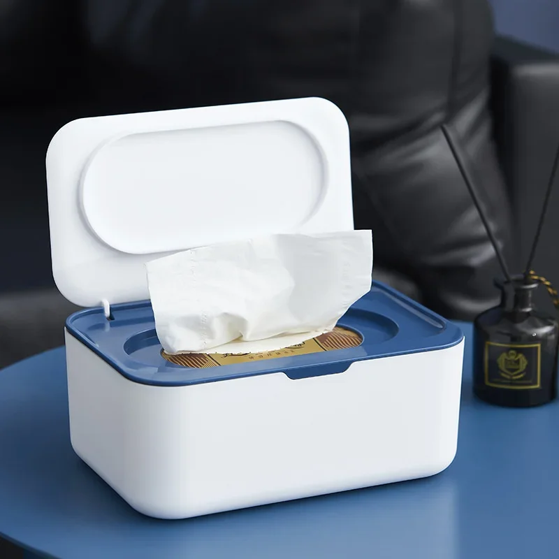 Wet Wipes Dispenser with Lid Dustproof Tissue Storage Box for Home Office Baby Wet Tissue Mask Storage Box Kitchen Organizer