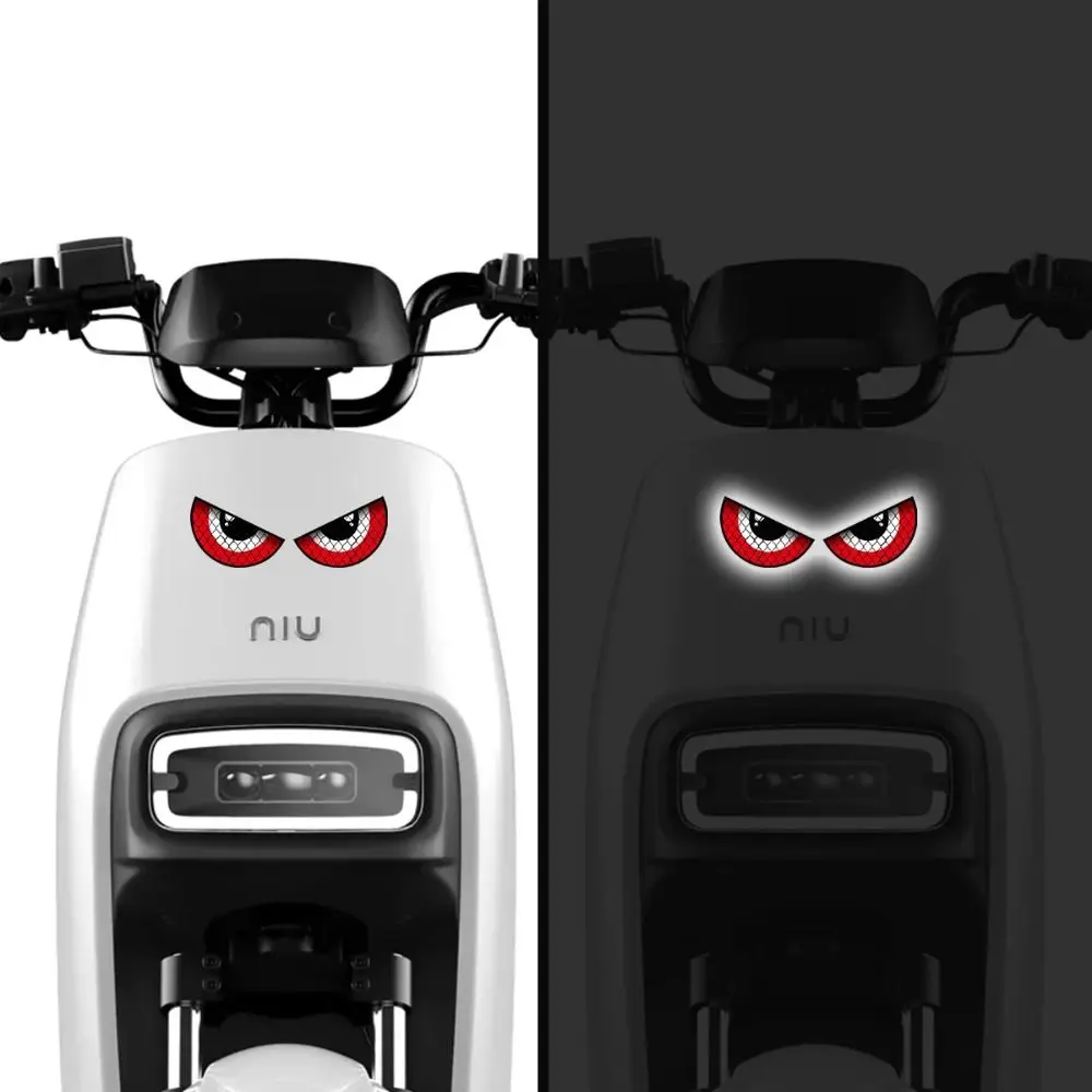 Accesorios Para Moto Reflective Eye Stickers Safety Warning Motorcycle Body Helmet Windshield Or Car Truck Fuel Tank Caps