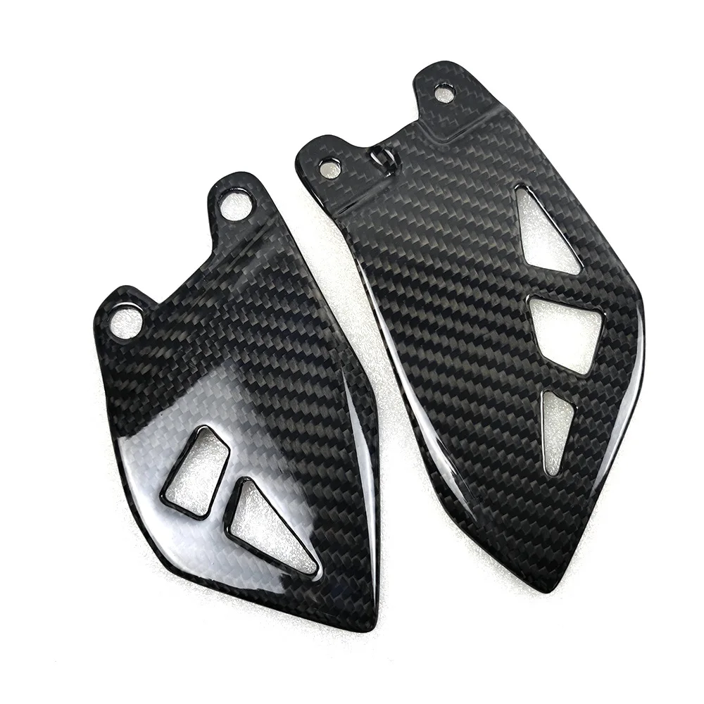 카와사키 ZX10R 2011-2024용 100% 카본 파이버 힐 가드 리어셋 커버 풋레스트 윙 프로텍터 페어링 액세서리