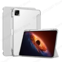 Premium Tablet Case with Pen Holder and Trifold Stand - Soft Back Coque for MagicPad 4 12.3 inch (Gray)