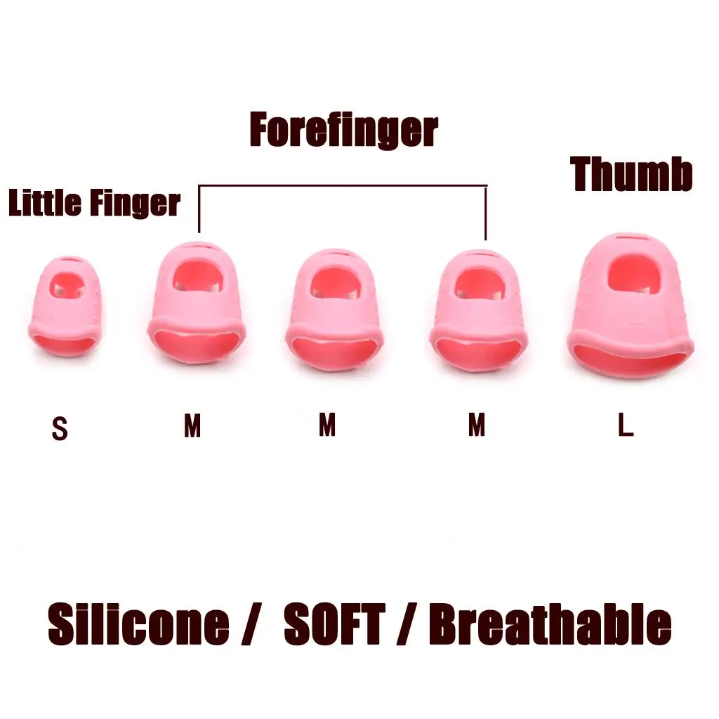 3-6pack Soft Kalimba Silicone Finger Protector Thumb Picks for Beginner Accs