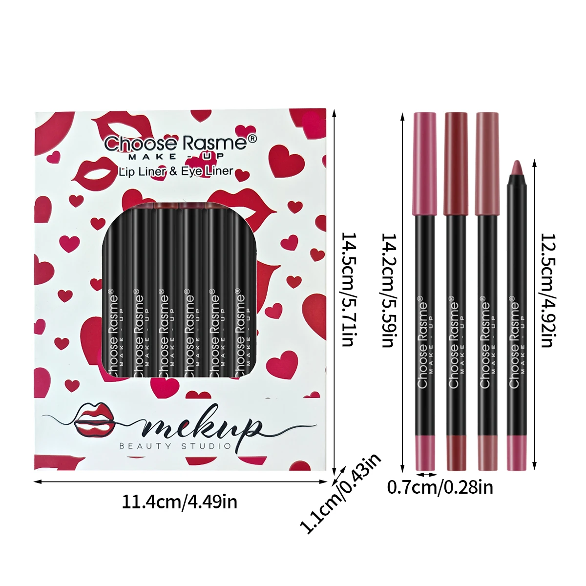 12 pcs Lip Liner Pencil Set Matte Lipliner Pencil Lipstick Waterproof Long Lasting Nude Contour Lipstick Pen Lip Tint Cosmetics 6