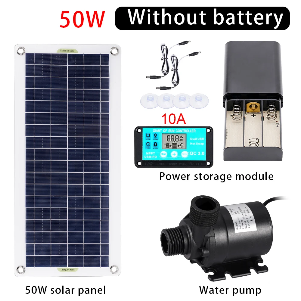 Bomba De Agua Sumergible 12v Para Panel Solar 800l/h 5m