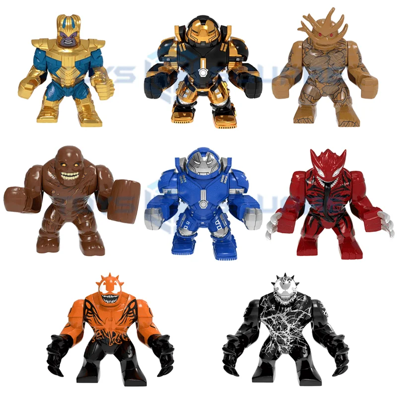 

The Thanos Hulkbuster Toxin Riot Clayface Wolverine Model Blocks MOC Bricks Set Gifts Toys For Children PG8242