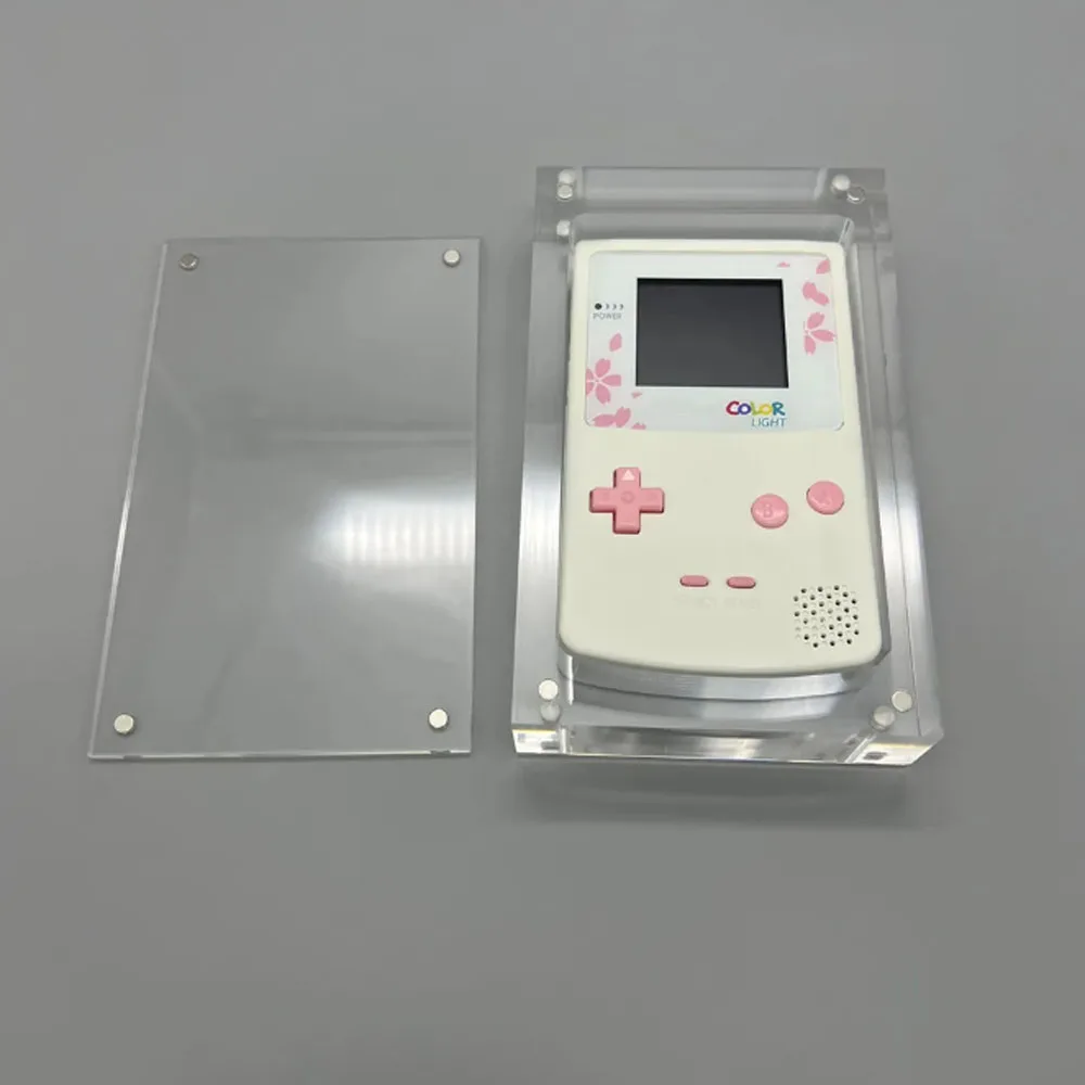 Scatola di immagazzinaggio della scatola di visualizzazione della console con copertura magnetica acrilica per console di gioco per Gameboy COLOR per GBC - immagine 2