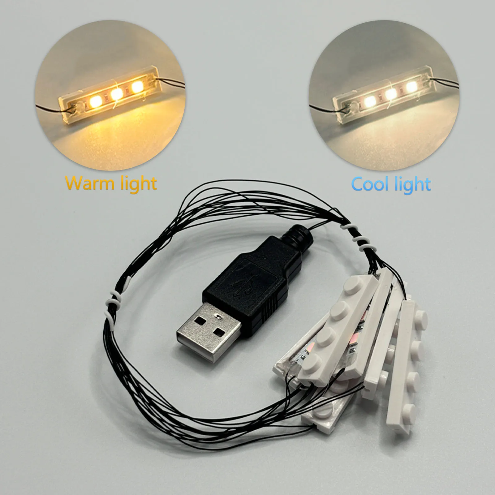 LED-Brick-Beleuchtung, vier/sechs in einer, in Reihe verbunden, angetrieben durch USB, leuchten Sie Ihre Bausteine