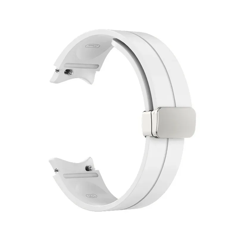 Silicone Magnetic Buckle Bracelet Watch Band in Black