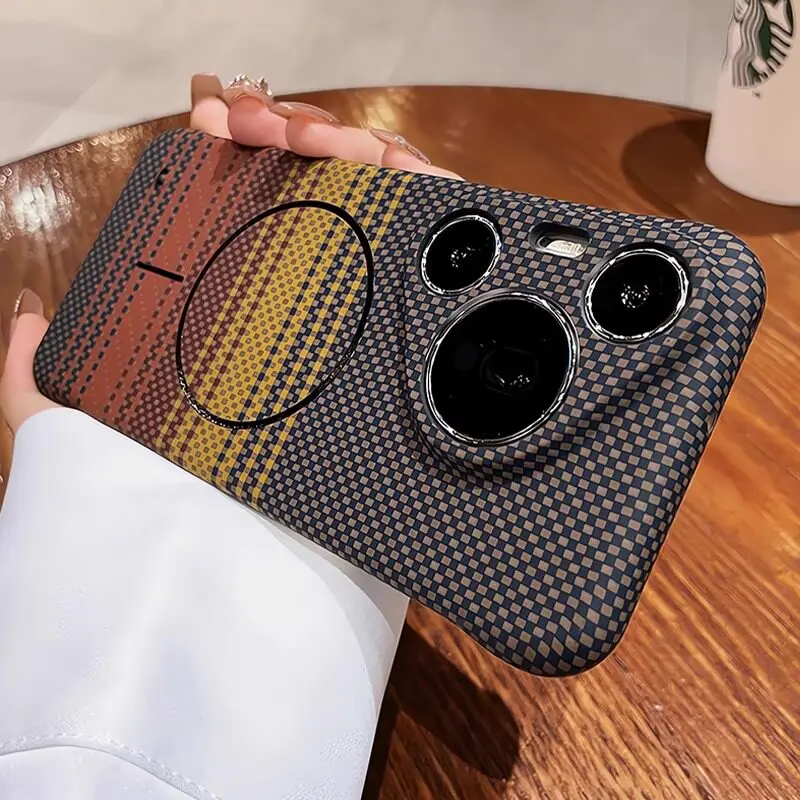 Magnetic Slim Carbon Fiber Pattern Phone Case Cover