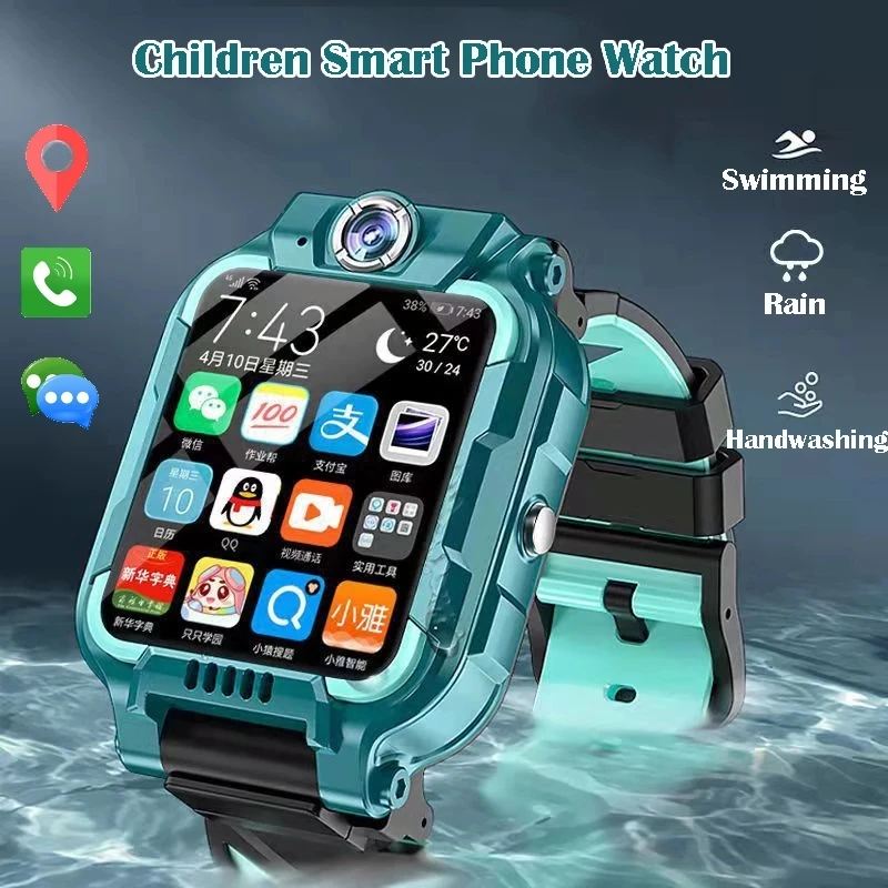 Reloj inteligente para niños y niñas con GPS, reloj de seguimiento de  fitness, para niños con teléfono de juego, alarma de voz y chat, cámara con