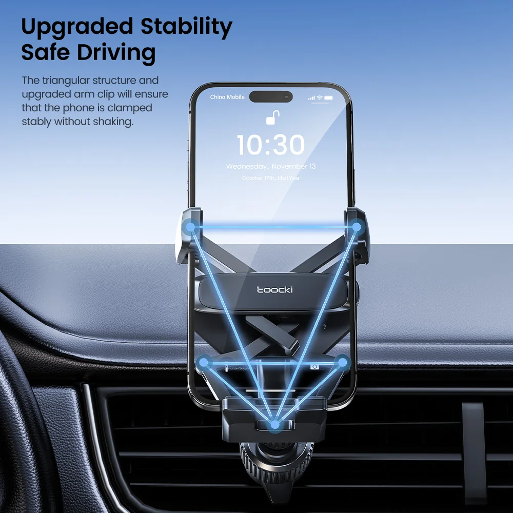 Universal Auto-Locking Car Phone Holder with 360° Rotation