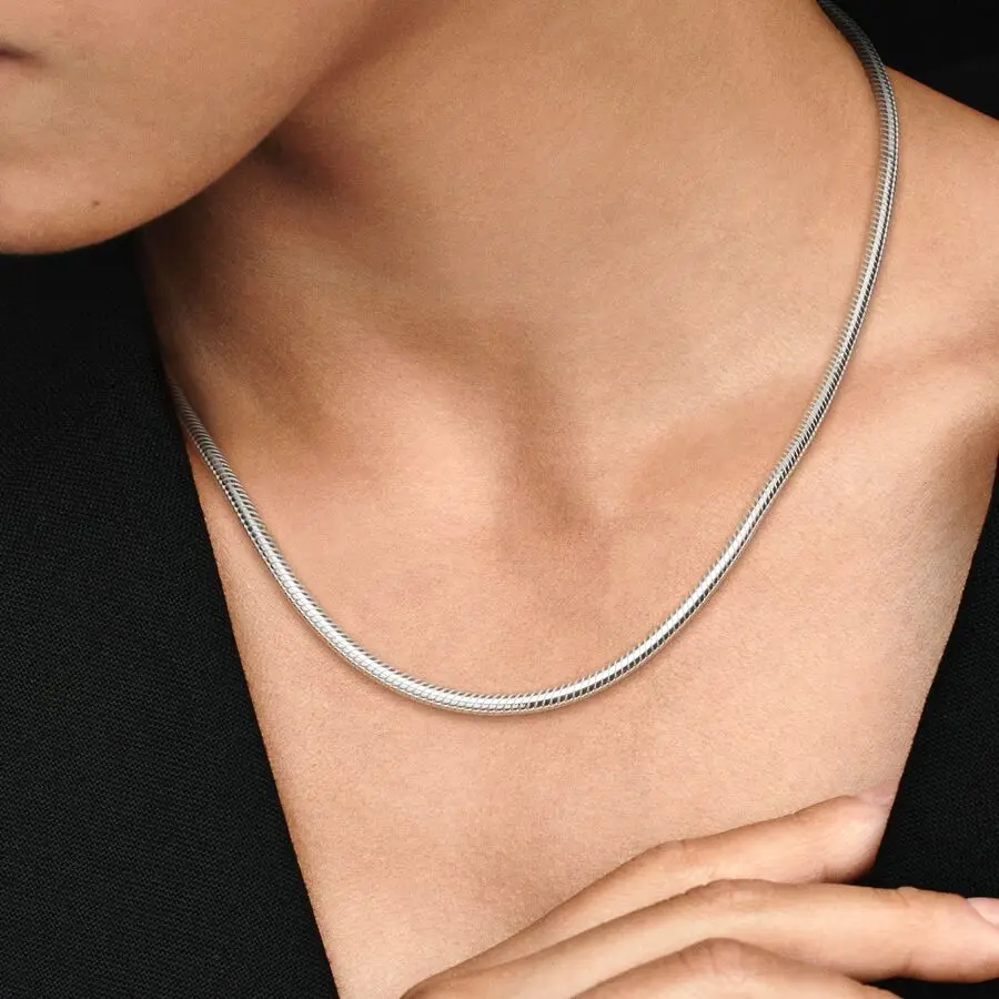 Silver necklace 925 sterling silver classic heart shaped women's suitable for pendant fashion pendant jewelry DIY gift
