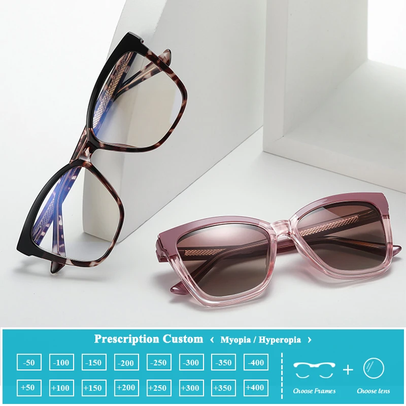 Blue Light Filter Men's Reading Glasses Fashion Design TR90 Square Double Glass Frames Polarized Driving Eyewear