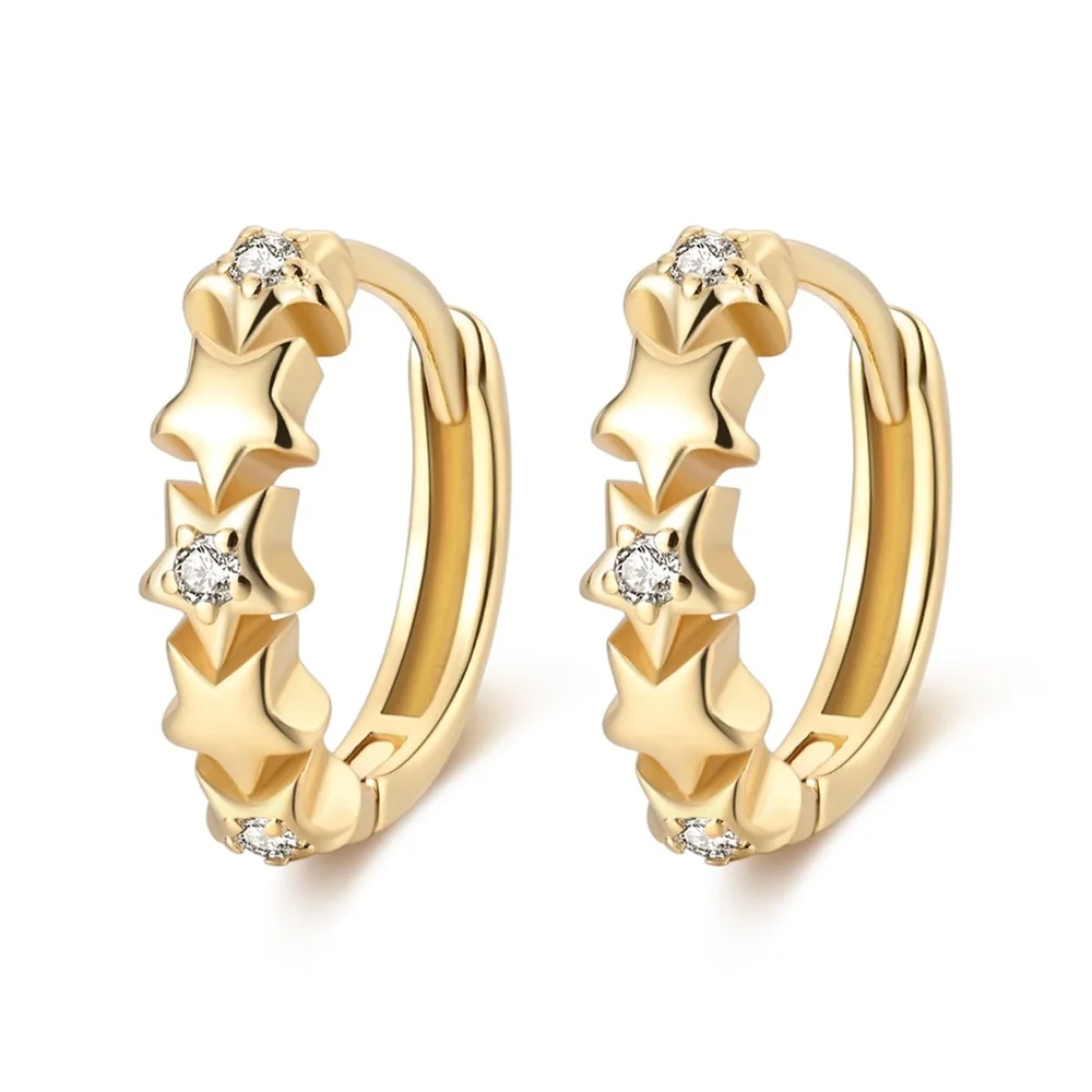 Серьги женские из серебра 925 пробы с белым паве