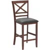 Barstools Set of 4, 25” Counter Height Mid Century Modern Island Chairs with Back, Soft Cushion & Faux Leather Seat 5