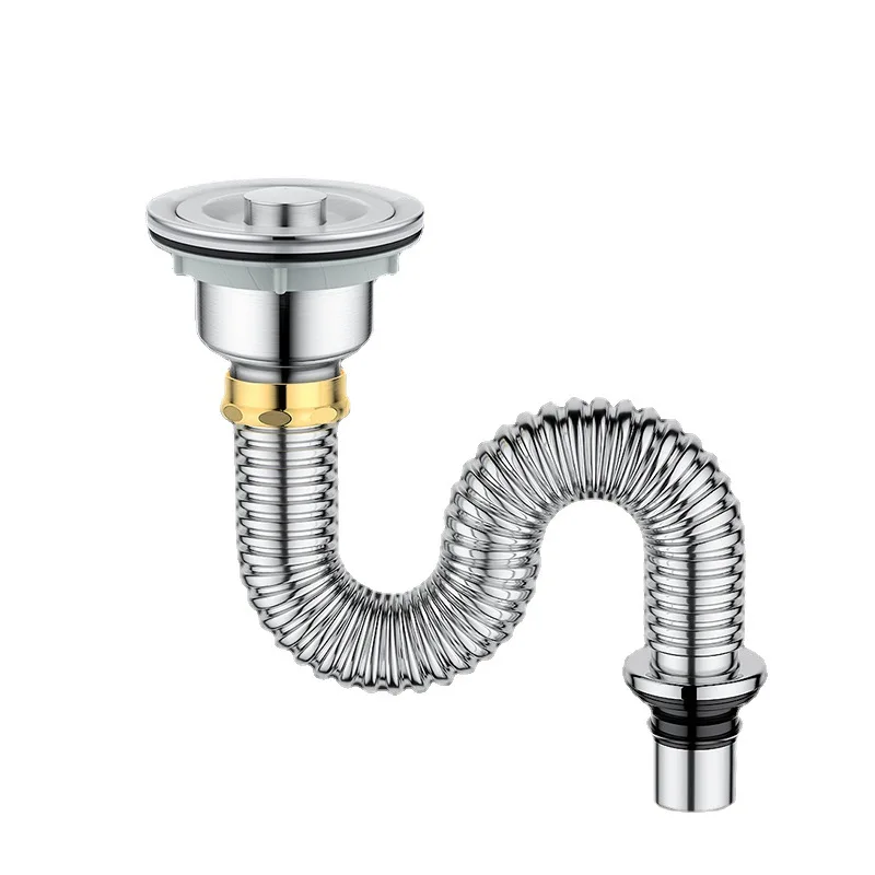 Kitchen Stainless Steel Sink Drain Filter Single Tank Drain Pipe Deodorant Wash Basin Sewer Drainer for Bathroom Kitchen Parts stainless stee kitchen sink faucet outlet pipe connection saving nozzle faucet connector replacement kitchen bathroom tap parts