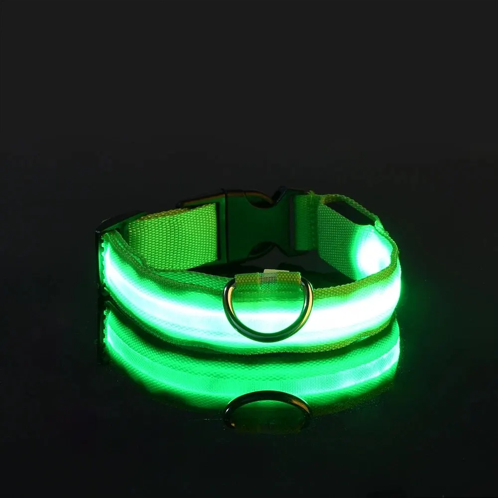 Luminous LED Night Safety Glow Dog Leash and Collar