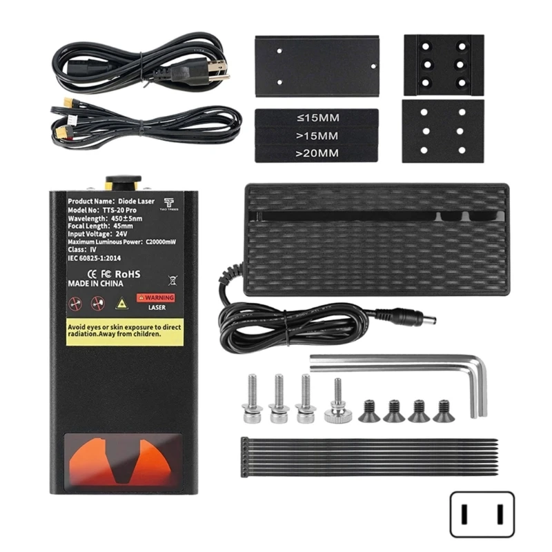 

TTS-20PRO Upgraded 130W Lasers Module Eye Protections SpotSize 0.08x0.08mm Reliable Operation For TTS-55 TTS-10