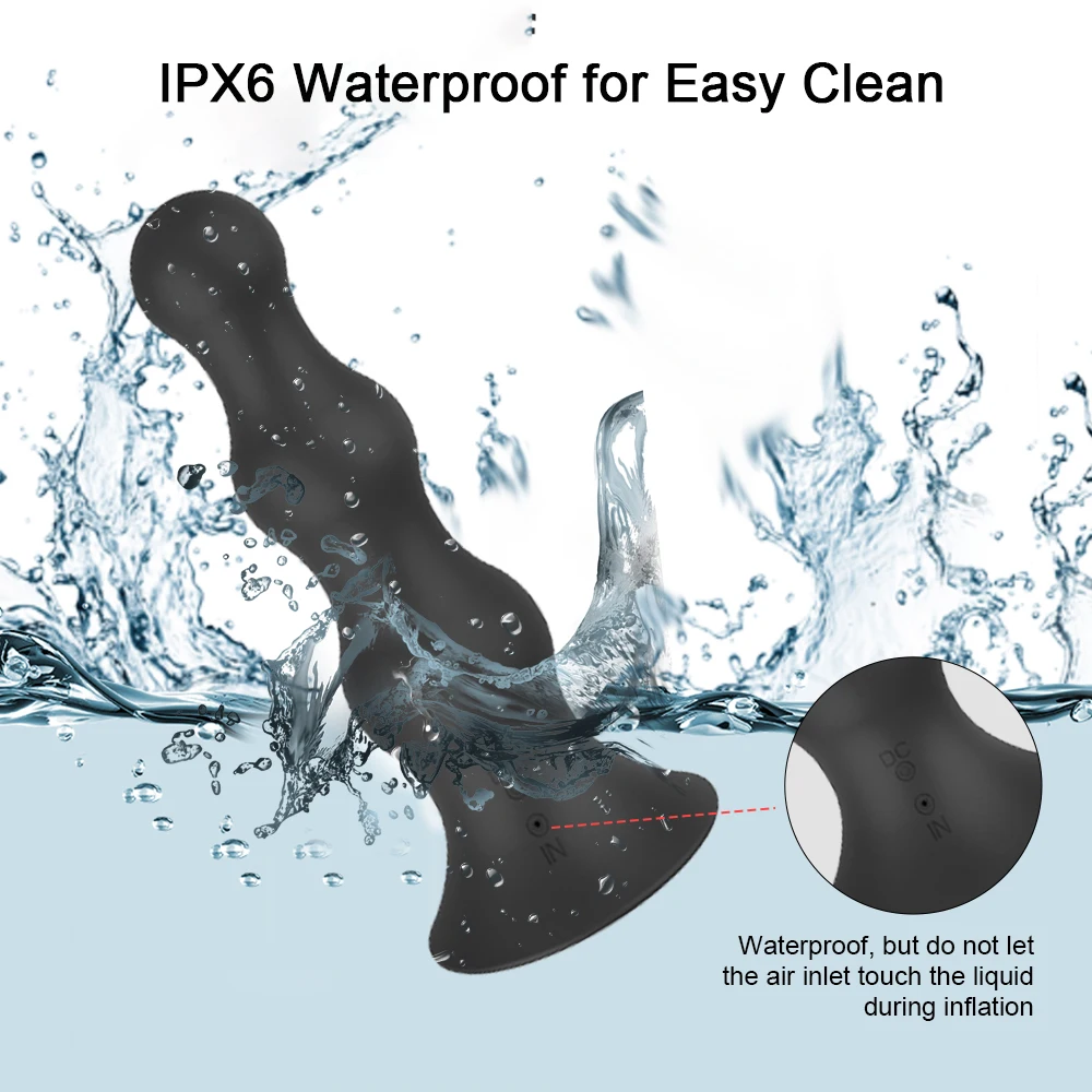 Großer Anal-Plug-Vibrator, männlicher Prostata-Massagegerät, Butt-Plug-Dildo-Vibrator, Doppelmotor_voghion.com