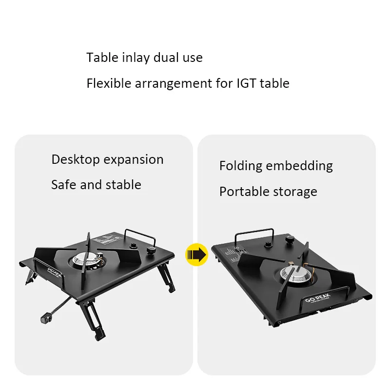 IGT Table Outdoor Portable Camping Picnic Table Ultra Llight Aluminum Folding Table Mobile Kitchen Table