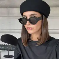 100% Wool Beret For Woman Flat Cap Felt Hat Lady Fall Winter Warm Fashion Designer Fedora Ladies Fascinator Pillbox Pumpkin Hat