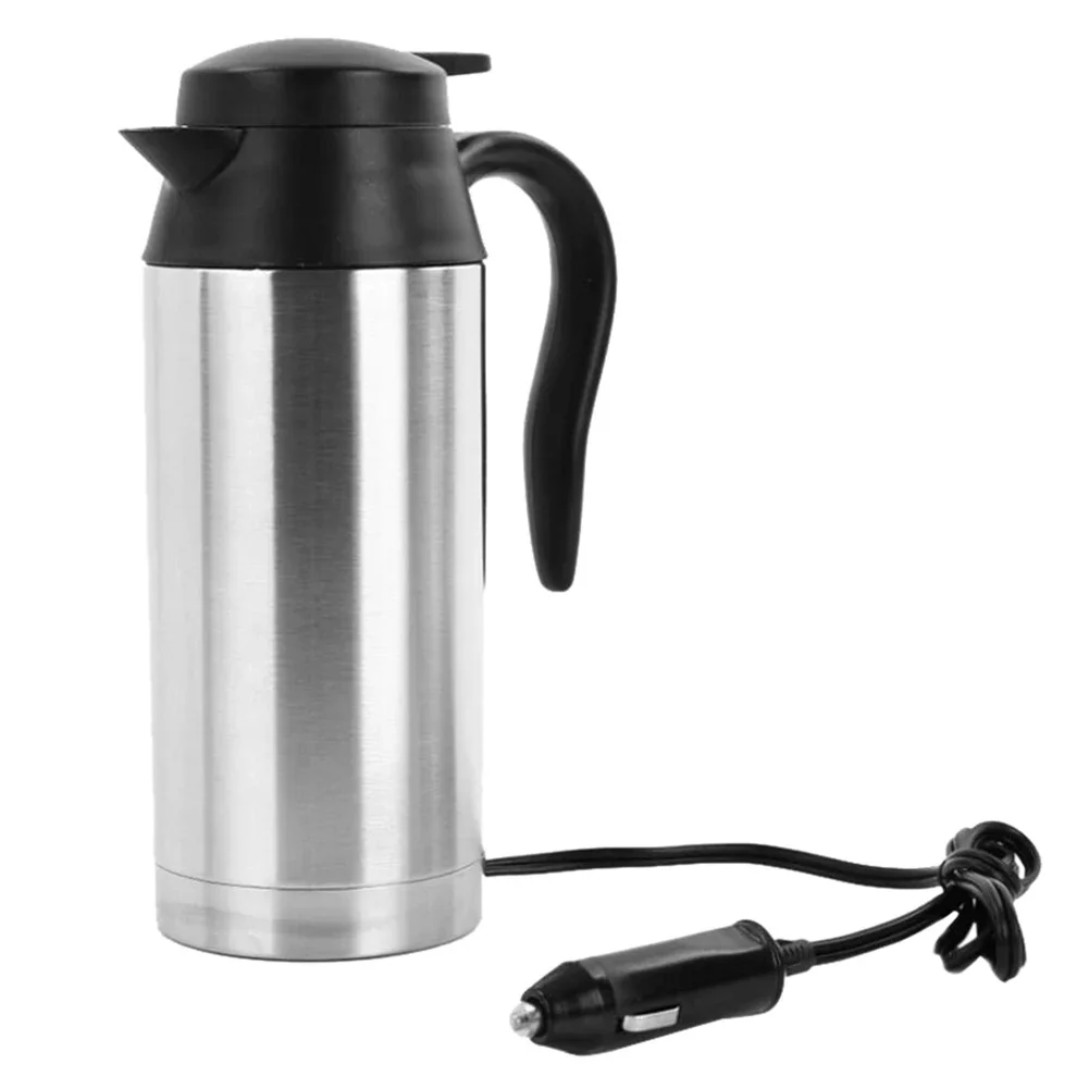 Electric Kettle Car Heater Mug 12 24V Car Electric Heating Cup Kettle Portable Water Heater Bottle Travel Car Truck Kettle For Tea Coffee Drinking 300-750ML