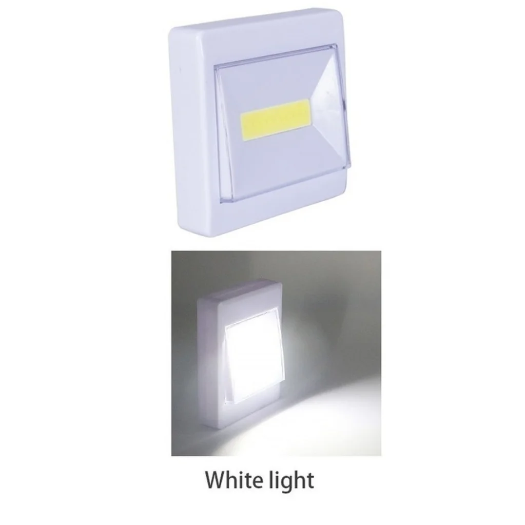 COB LED Night Light Battery Operated Wireless Switch Wall Light With Magic Tape for Kitchen Stairs Garage Closet Emergency