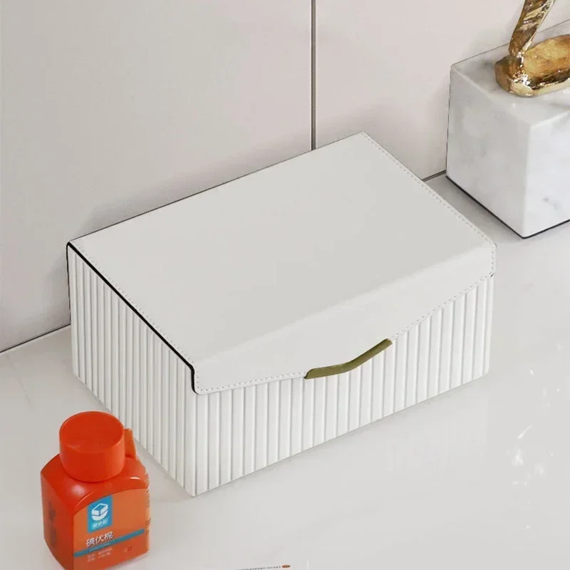 

Органайзер из искусственной кожи, медицинская Пылезащитная настольная коробка для маски, контейнер для хранения мелочей С одноразовым лицом