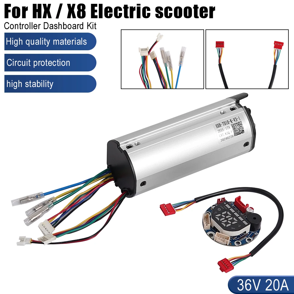 Kit Contrôleur 48V 15A Pour Scooter électrique X8 HX - Avec Tableau De Bord Et Câbles - Contrôle Freinage Et Direction Sensible