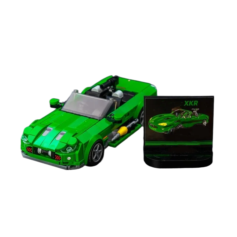 PolaDeer 378-teiliges MOC Bösewicht Zao's Fahrzeug XKR Bausteine Montagemodell Spielzeugsteine Kindergeburtstag Festival Geschenke James – Detail 1