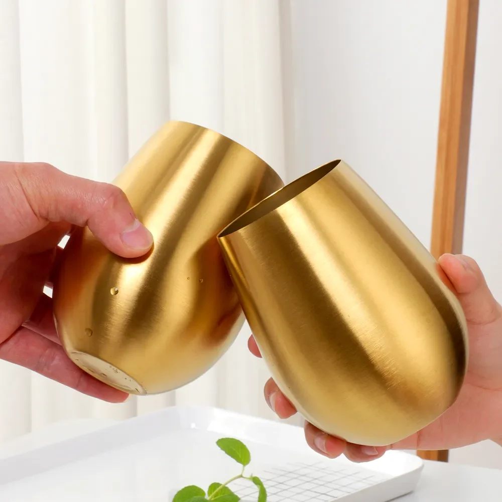 500ml Stainless Steel Beer Wine Cup Cocktail Juice Milk Cup Metal Drinking Mug for Bar Outdoor Drinkware