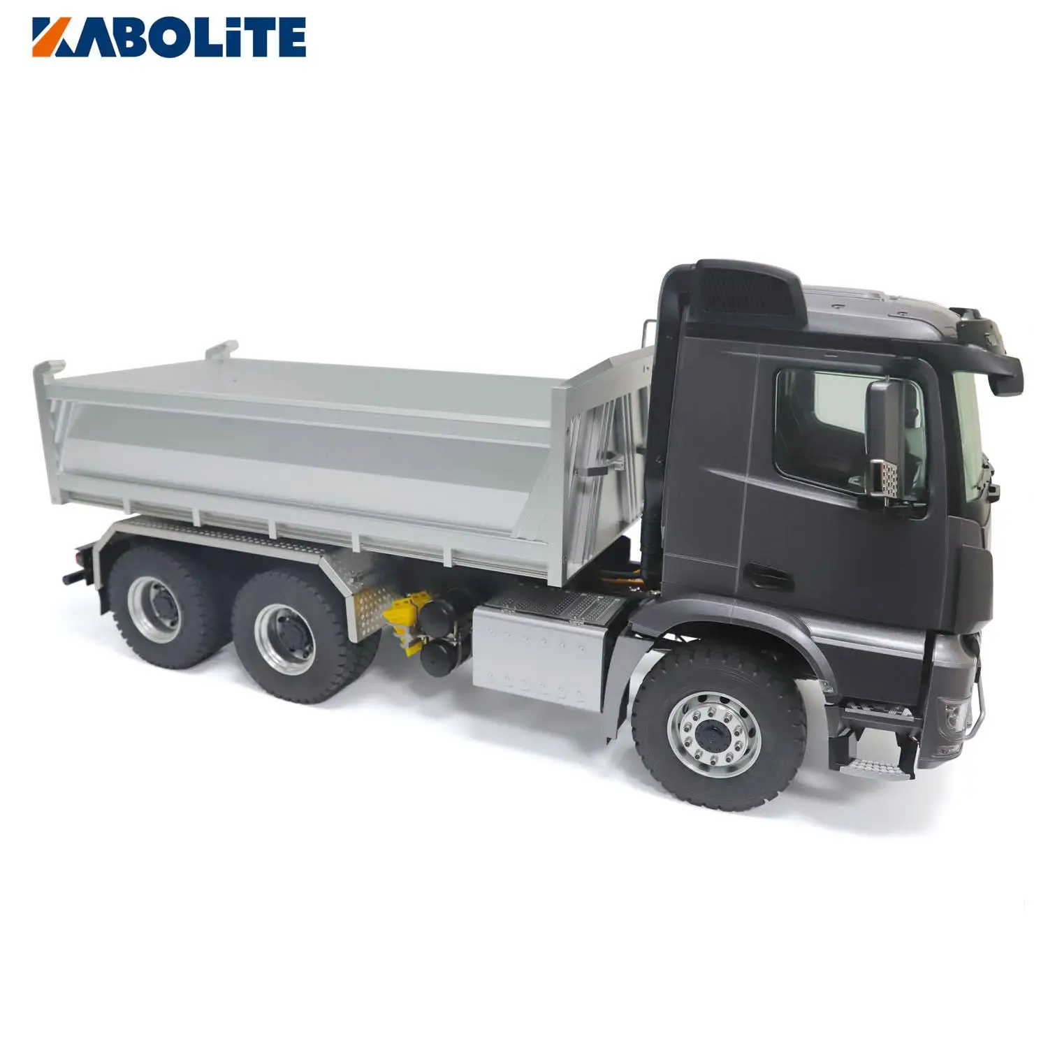 KABOLITE Metal 1/14 K3364 RC Dumper Truck Hydraulic Car 6x6 HUINA Aluminum Alloy CNC Bucket Tipper Outdoor Toys Gift Model 2