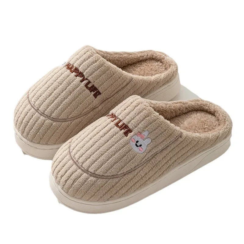 Cotton Slippers  Autumn and Winter Thickened Indoor Anti Slip Warm and Comfortable for Home Use Postpartum Slippers for Women 5