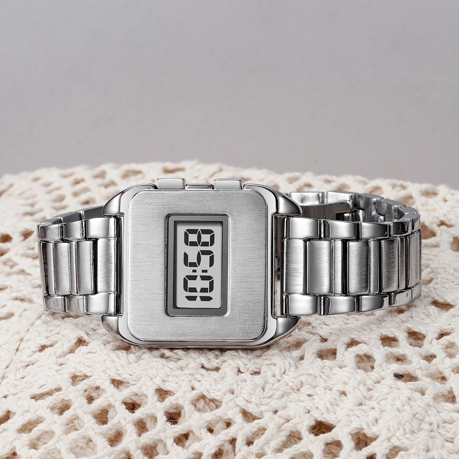 Simple Digital Men's Electronic Watch Arabic Numerals Show Conspicuous Daily Wearing Time as Gifts for Grandpa's Daily Life - 5
