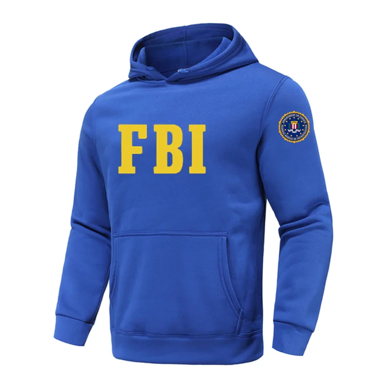 

fashion Pocket Men women Hoodies Sweatshirts FBI Print sport hip hop Casual Zip Up Unisex Long Sleeve hoodie jacket coat top 3XL