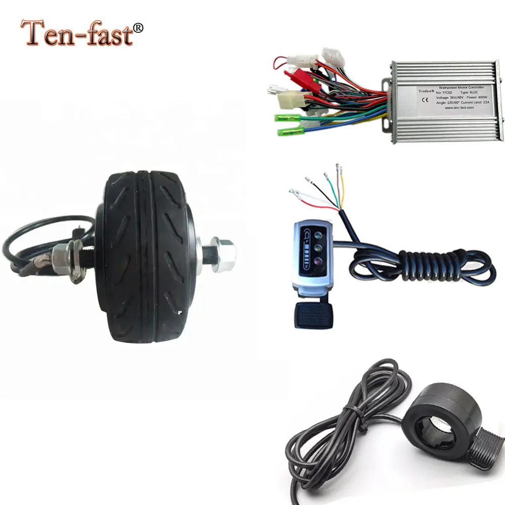 

4inch Gearless High Speed DC Brushless Hub Motor Kits 24V/36V 200W Electric Kick Scooter Motor Controller Throttle Brake