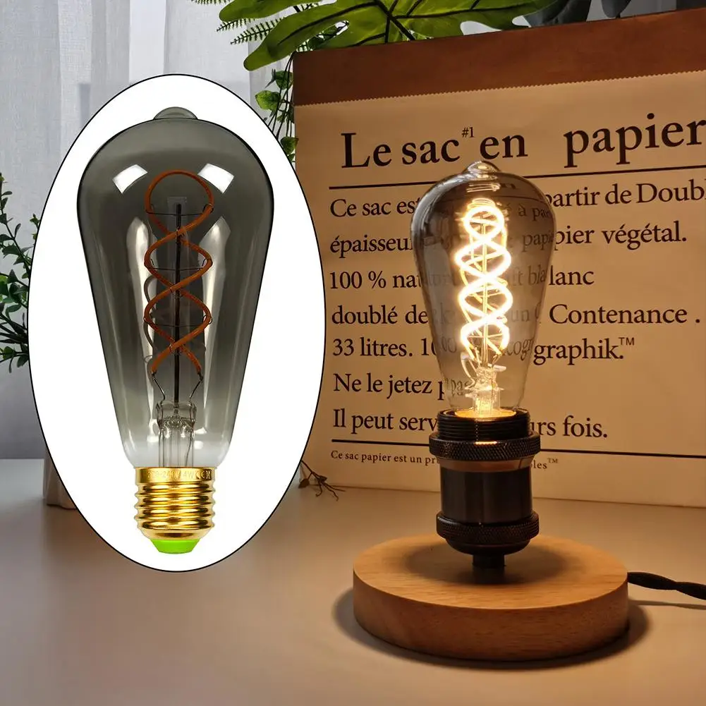 

1pc/2pcs ST64 Dimmable LED Edison Lamp 2700k E27 220V 4W Super Bright Retro Vintage Household Lighting Lamp