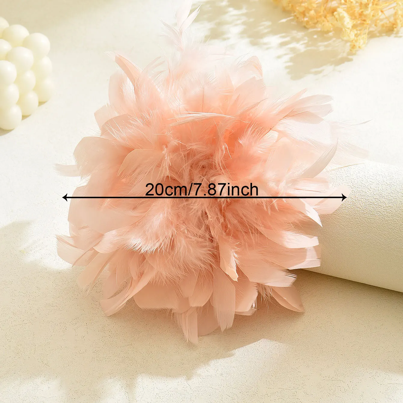 20CM Luxury Colorful Artificial Feather Brooches for Women Ladies French Retro Pin Brooch Weddings Party Banquet Jewelry Gift