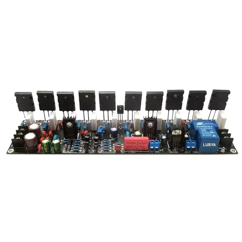 Audio Amplifier Board Upgraded Version Mono 500W Tube 2SC5200 + 2SA1943 Dual Voltage 20V-90V HIFI High Power + Speaker Protect