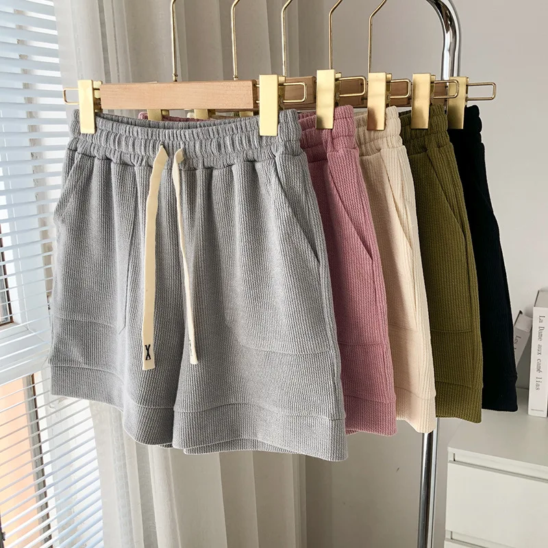 

Outerwear sports shorts women's ins tide summer new home casual wide-leg shorts loose running hot pants wholesale