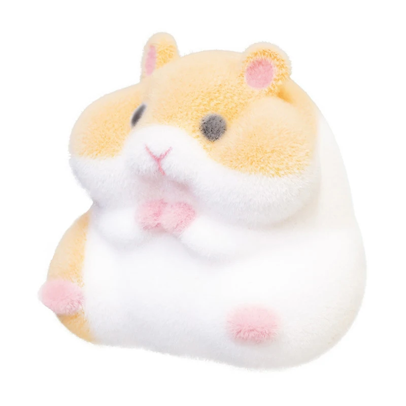 Flocking Doll Cute hamster Children Plush Toy Capsule toys kawaii fatty milky hamster flocking plush dolls gashapon toys pet toys fashion dolls hamster toy