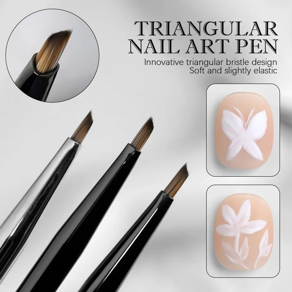 1Pc Nail Art Brushes Japanese Painting Pen Petal Butterfly Nail Art Design Pen Painting Tools Liner Gel Polish Drawing Brush