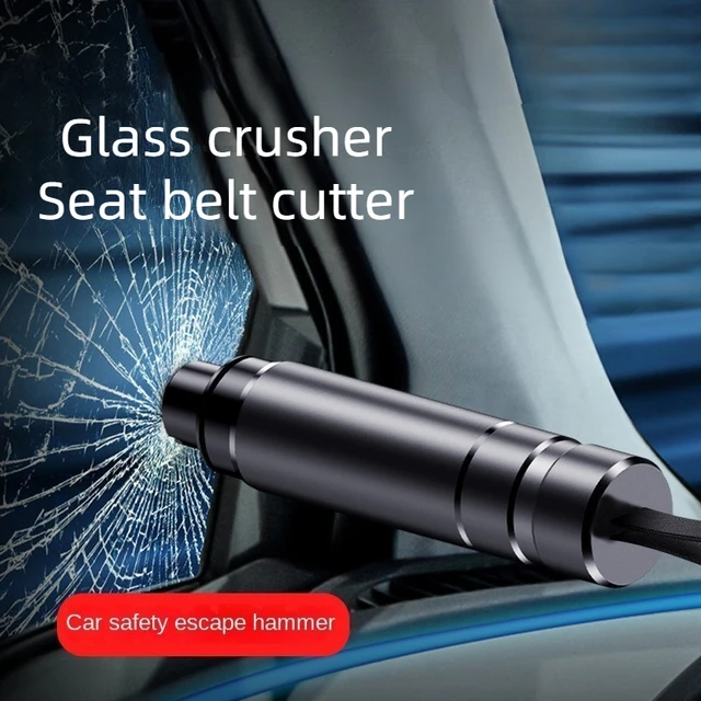 Car Safety Hammer Auto Emergency Glass Window Breaker Seat Belt Cutter Life-Saving  Car Emergency Aluminum Alloy Escape Hammer - AliExpress