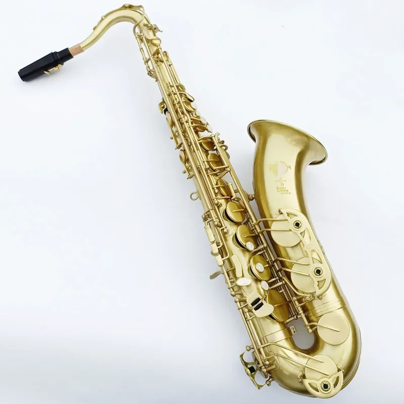 

STS-802 Saxophone Bb Tenor Brass Gold Lacquer Musical Instrument Saxophone B Flat Sax Wire drawing