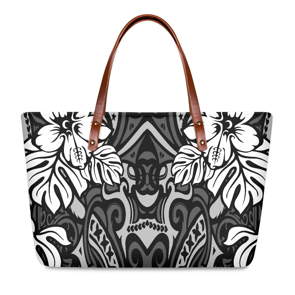 

Cumagical Polynesian Tribal Hawaii Big Tote Bag Ladies Leather Luxury Manufacturer Custom 2022 Hand Bags For Women