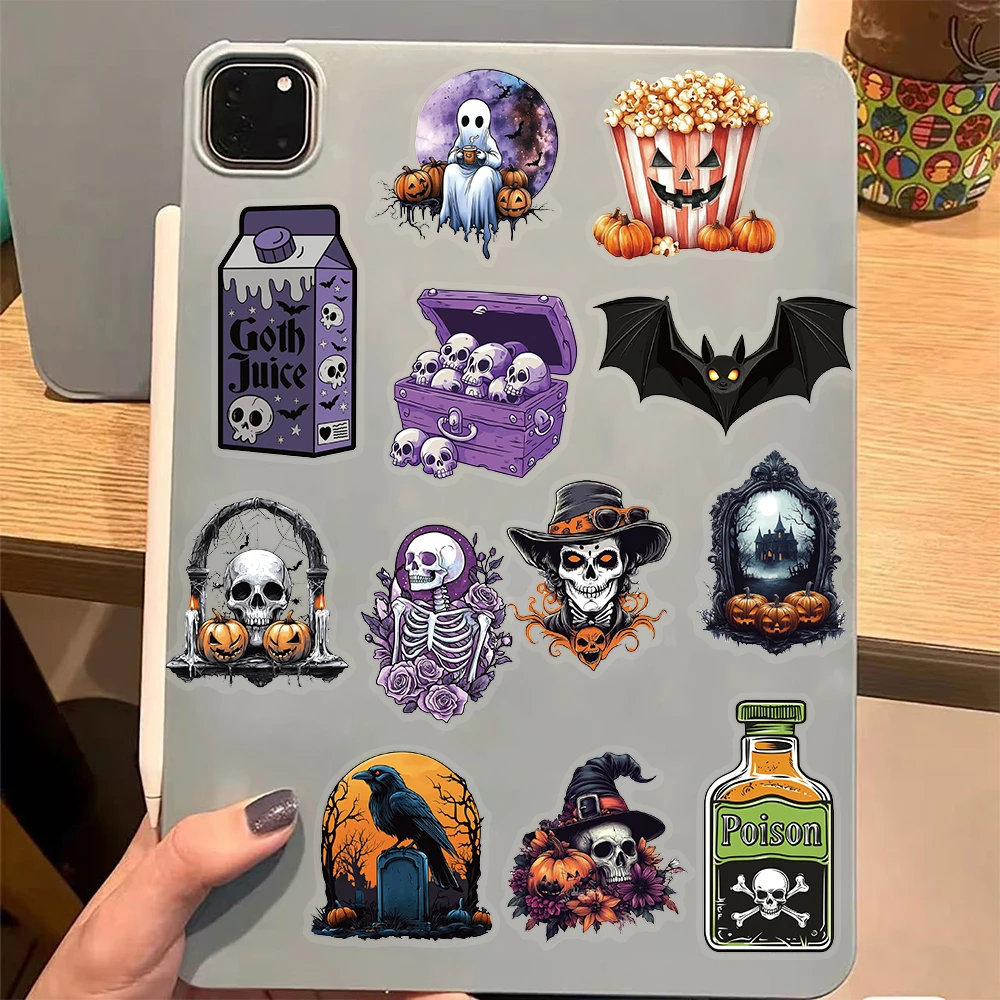 50PCS 할로윈 공포 재미 드레스 낙서 애완 동물 스티커 수하물 노트북 워터 컵 전화 케이스 방수 스티커
