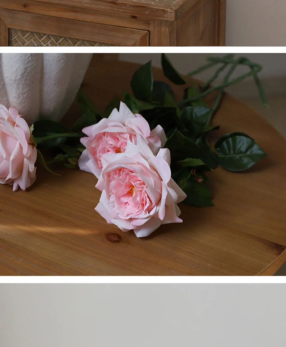 69cm Realistische Austin Latex-Rosen - Luxuriöse Kunstblumen für Hochzeit, Party, Heimdekoration und Blumensträuße – Detail 12