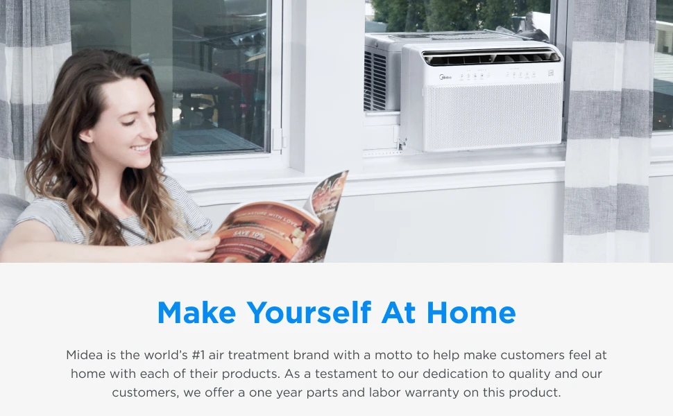 Midea smart window air conditioner works with Alexa & Google Assistant makes yourself feel at home